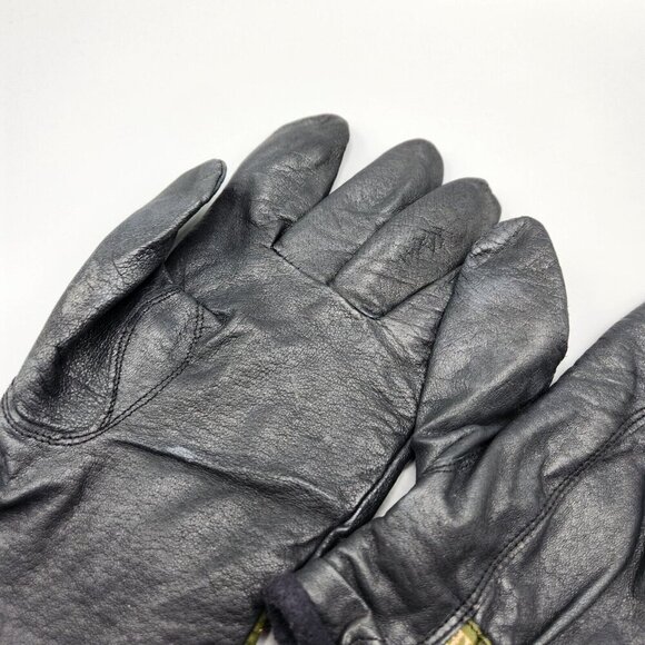 Perrin Paris Men's Black Leather Gloves Wrist Length Lined Lot of 2 M/L Fit - Picture 10 of 12